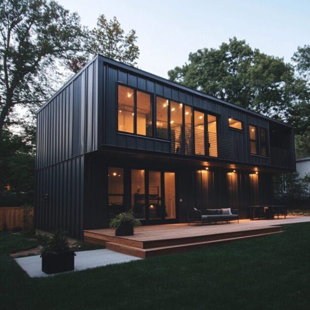 L-shape container home